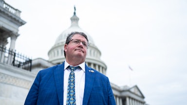 Representative Randy Fine stands outside the Capitol