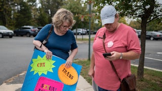 conservative protesters in Loudoun County, Virginia
