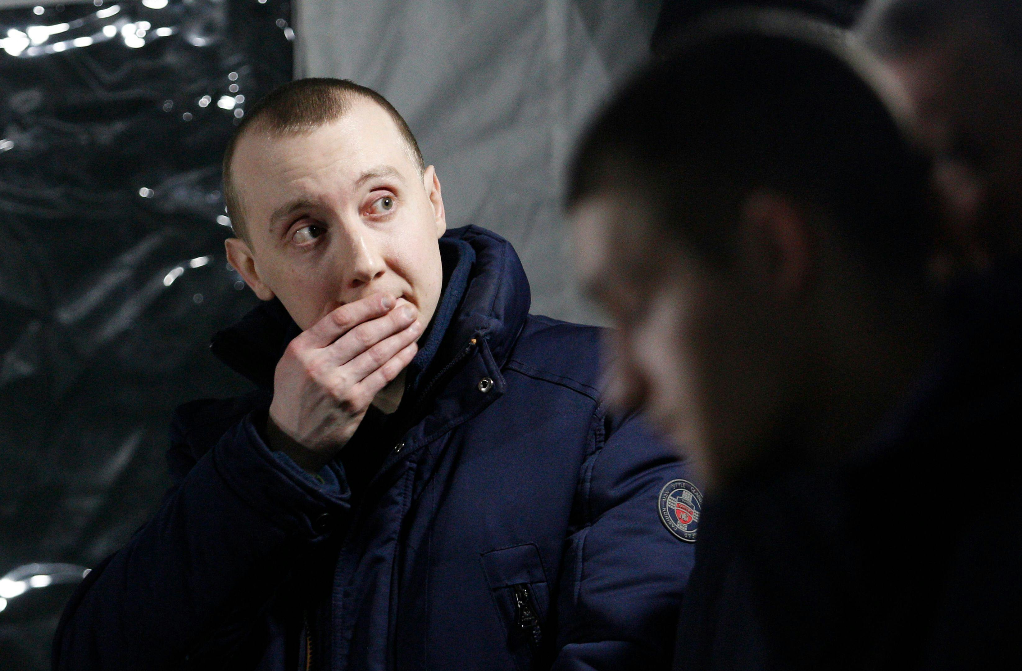 Stanislav Aseyev during a prisoner exchange