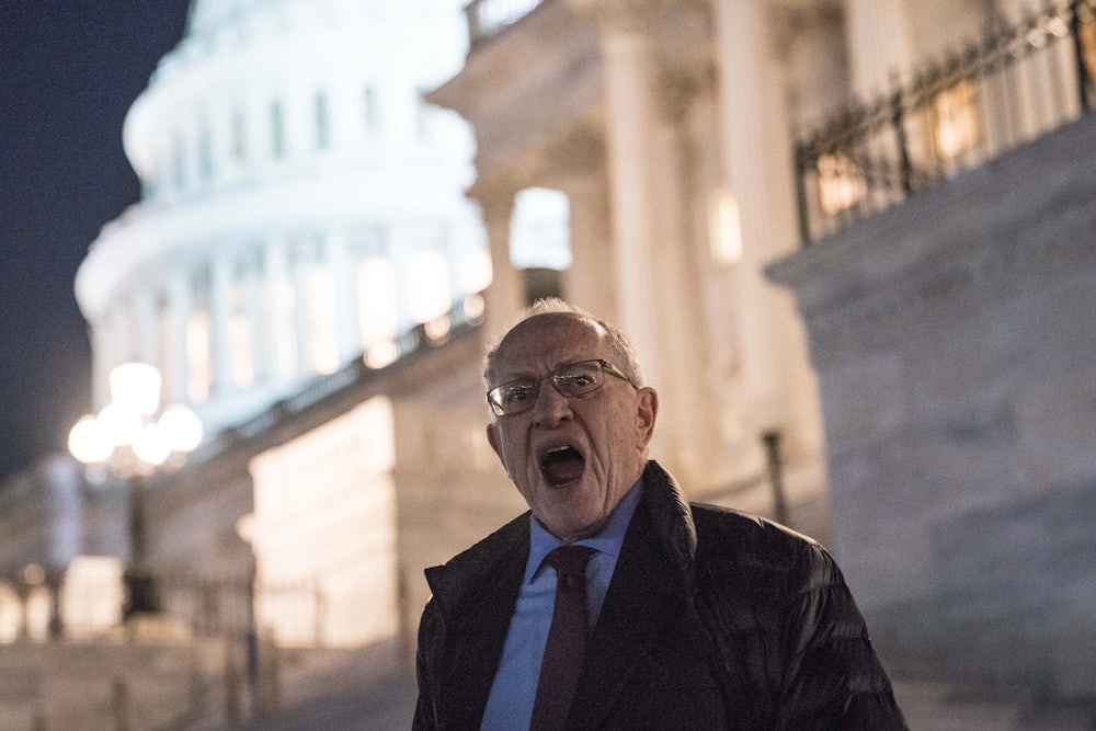 Attorney Alan Dershowitz outside the U.S. Capitol