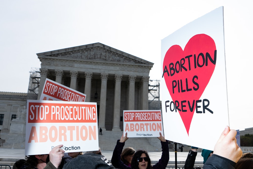 On March 26, protesters gathered outside the United States Supreme Court as the judges heard oral arguments in Food and Drug Administration v. Alliance for Hippocratic Medicine.