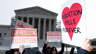On March 26, protesters gathered outside the United States Supreme Court as the judges heard oral arguments in Food and Drug Administration v. Alliance for Hippocratic Medicine.