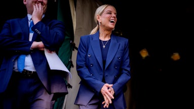 U.S. Attorney General Pam Bondi arrives for a television interview outside the West Wing of the White House.