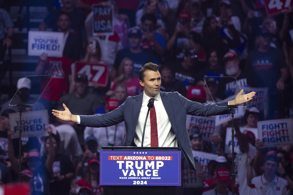 Kirk speaking at the Republican National Convention