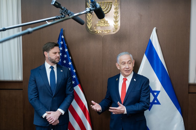 JD Vance and Israeli Prime Minister Benjamin Netanyahu