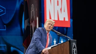 Trump speaks at the National Rifle Association annual convention in Dallas