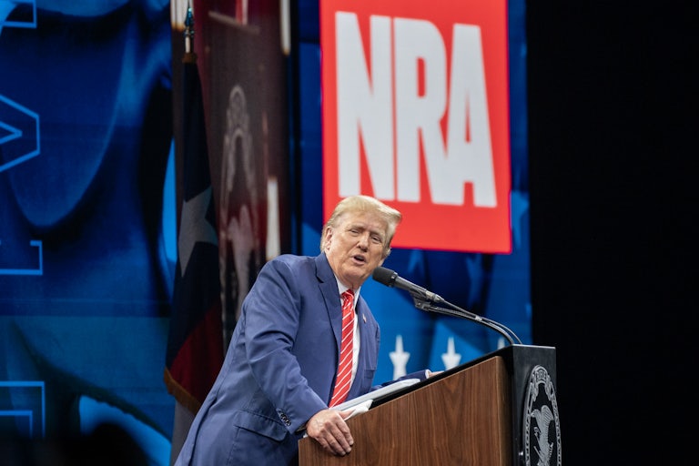 Trump speaks at the National Rifle Association annual convention in Dallas