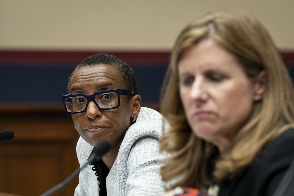 Harvard president Claudine Gay (left) and Liz Magill, then the president of the University of Pennsylvania