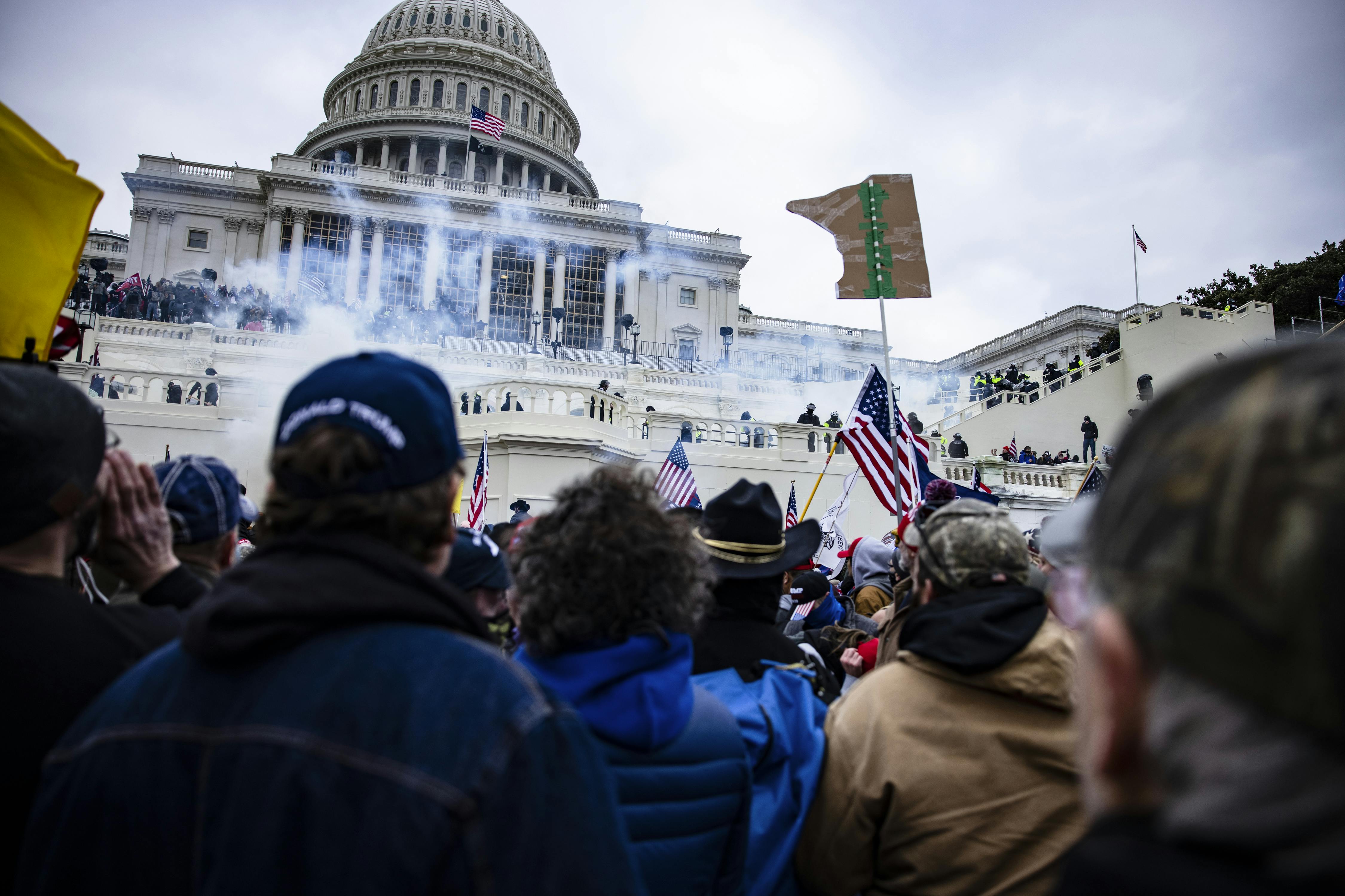Pro-Trump supporters storm the U.S. Capitol following a rally with President Donald Trump on January 6, 2021 in Washington, DC.