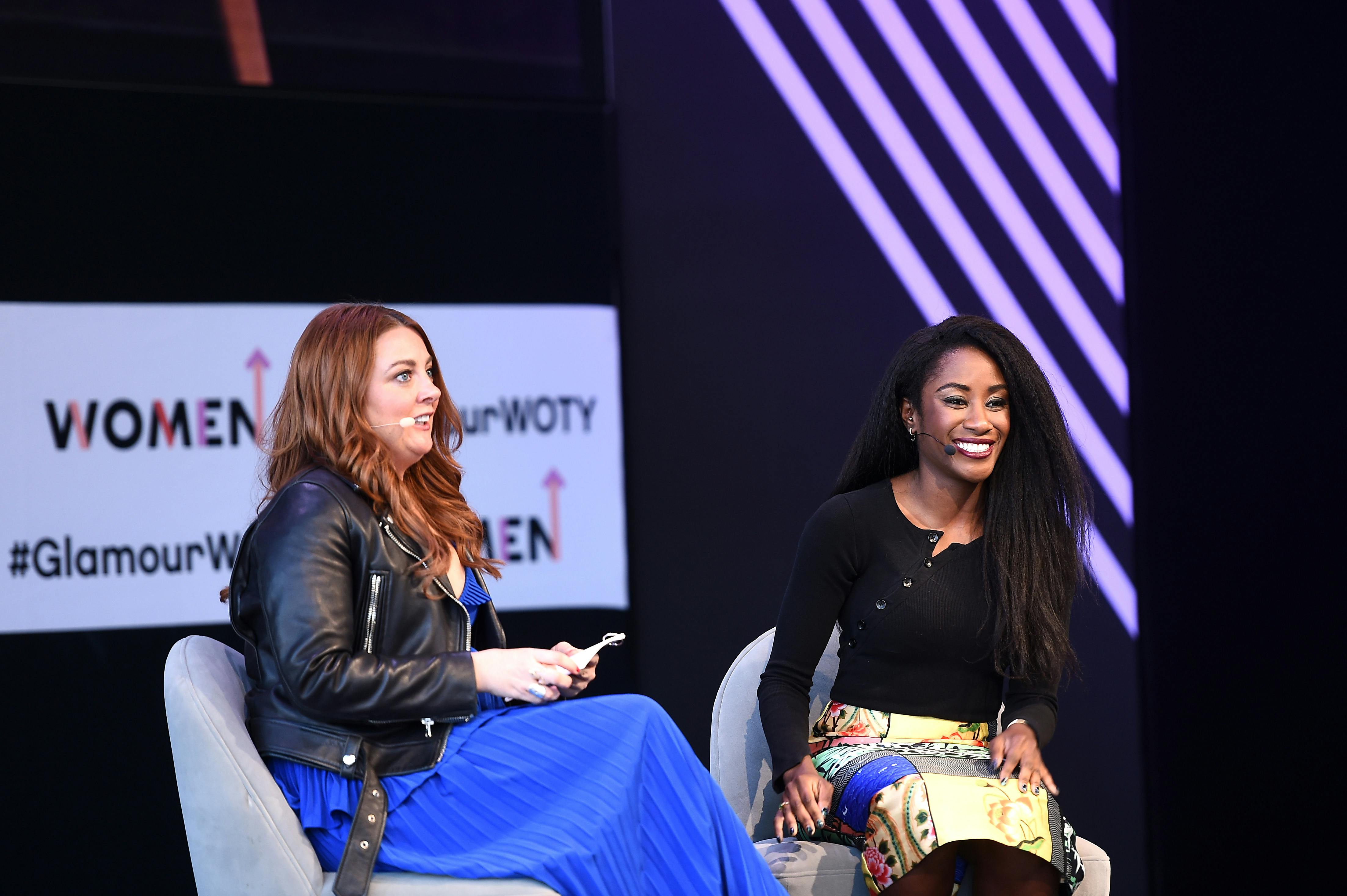 Journalist Karen Attiah (right) at an event in 2018 