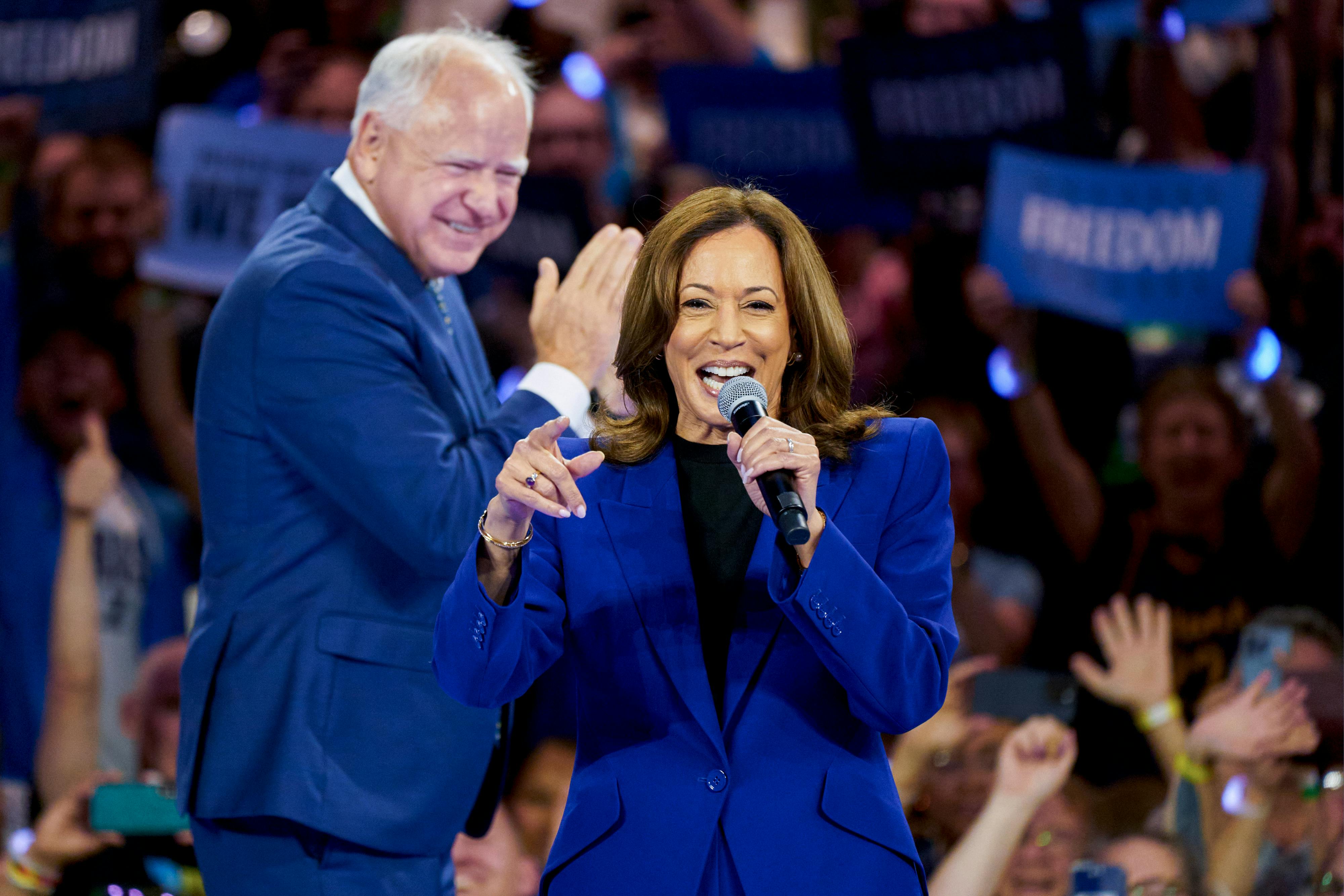 Tim Walz and Kamala Harris