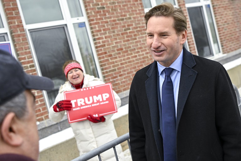 Representative Dean Phillips campaigning