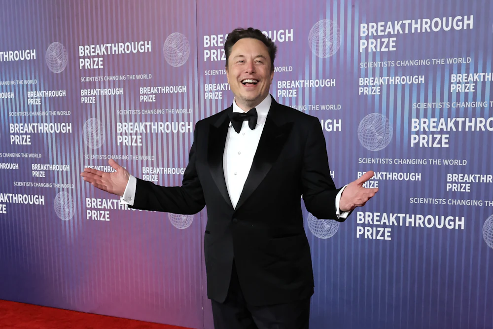 Elon Musk at the Breakthrough Prize Ceremony in Los Angeles in 2024