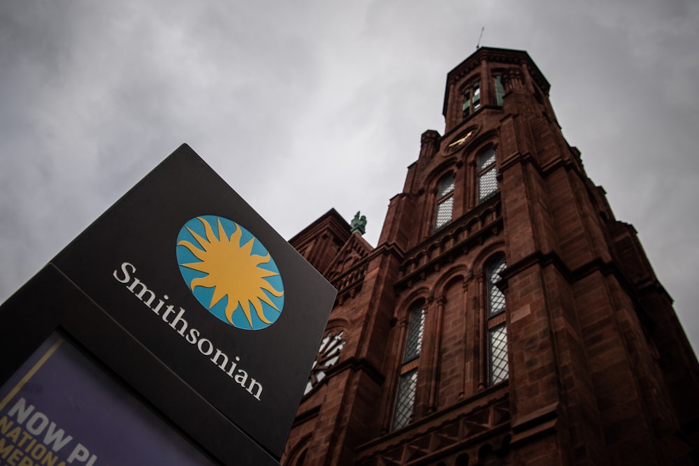 The tower of the Smithsonian Institution "castle" headquarters.