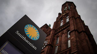 The tower of the Smithsonian Institution "castle" headquarters.