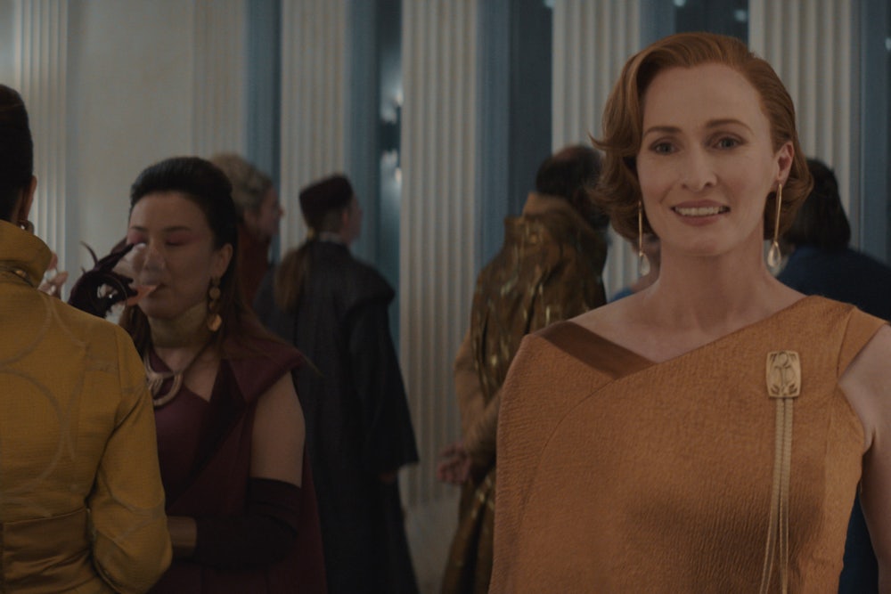 Genevieve O’Reilly plays Mon Mothma in Lucasfilm’s “Andor” on Disney+