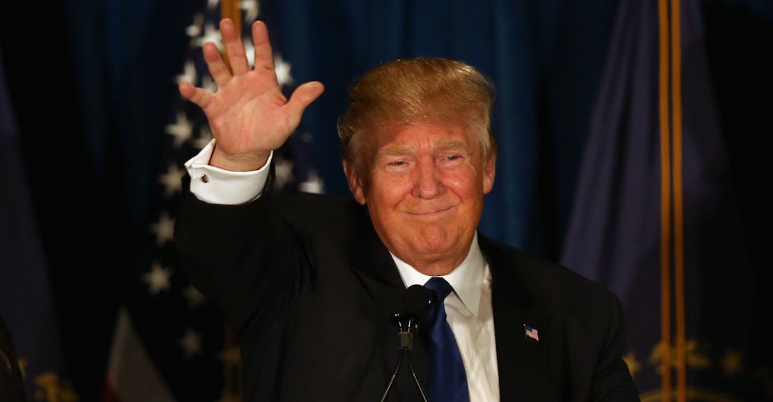 Donald trump is finally happy, because he has friends. Donald Trump is finally happy, because he has friends. | The New Republic