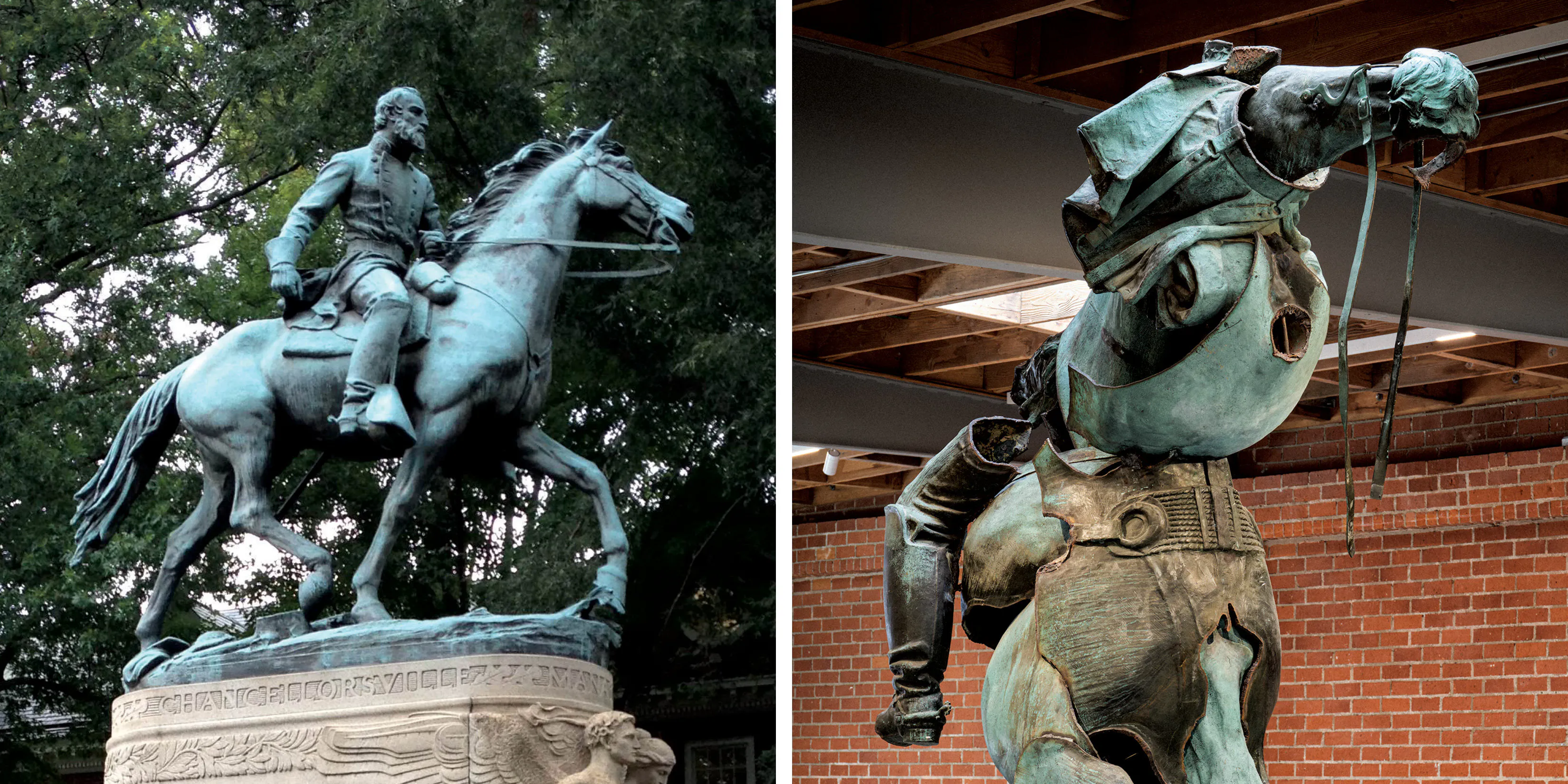 Confederate iconography undergoes a rethink—and then some—at two Los Angeles museum spaces. It’s a proper burial for grotesque images—but in the age of Trump, are they really dead?