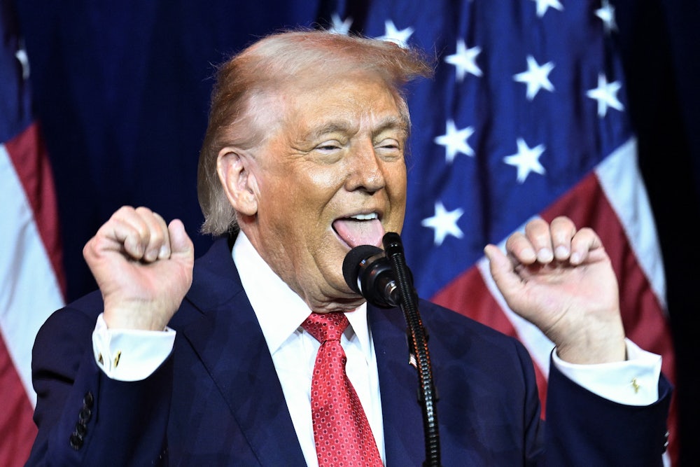 Trump speaks at the House Republican Party member retreat at the Kennedy Center