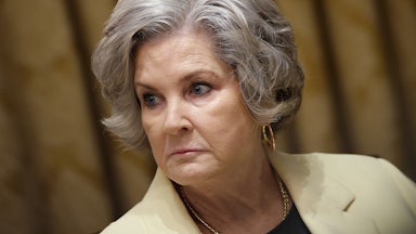 White House chief of staff Susie Wiles looks panicked