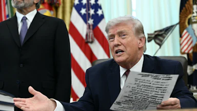 Trump speaks to the press