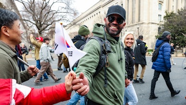 Enrique Tarrio, the leader of the Proud Boys, led the January 6 anniversary march