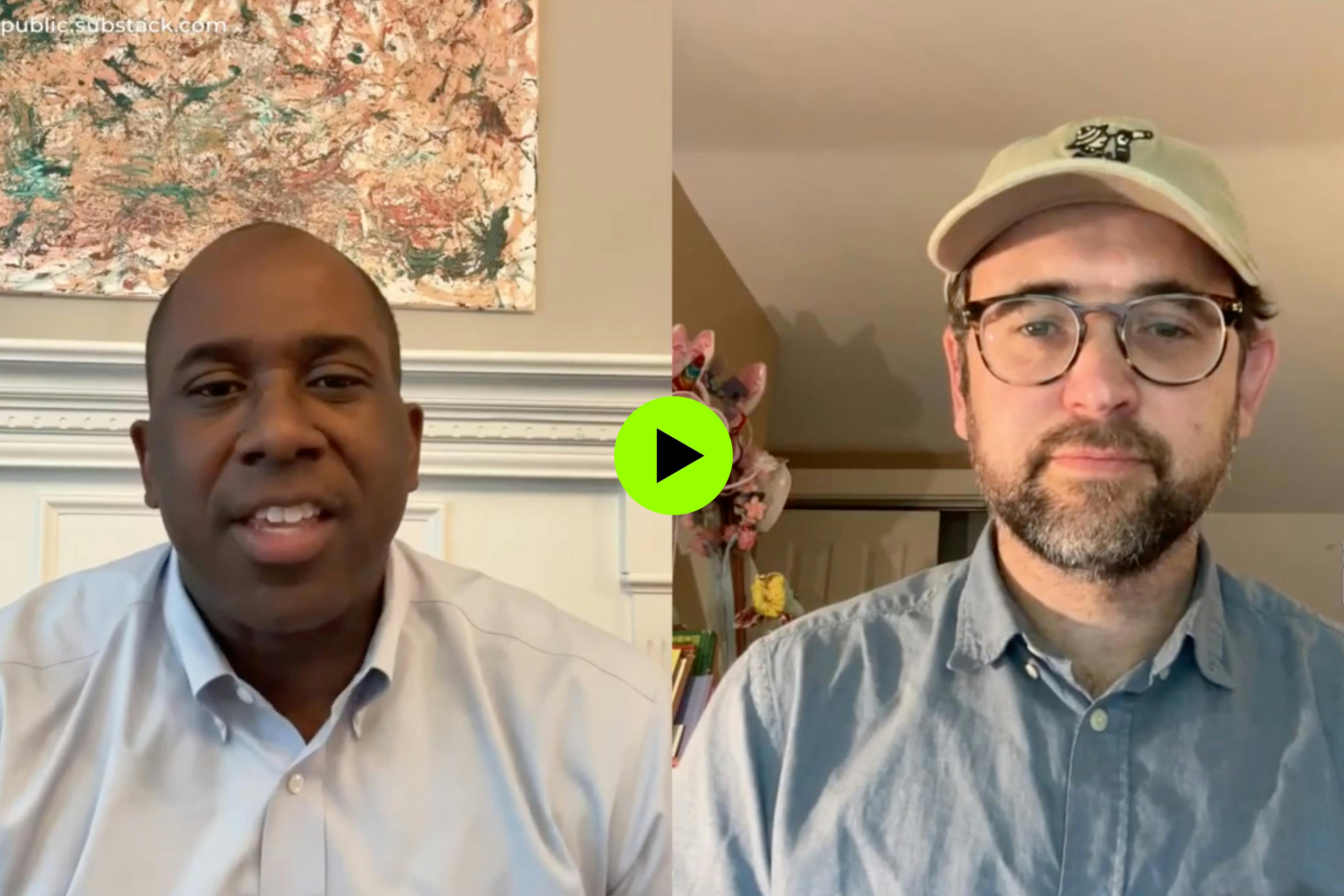 Screenshot of video interview