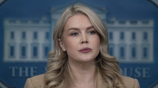 White House press secretary Karoline Leavitt looks irked