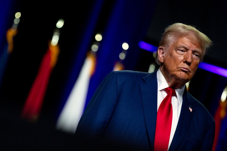 Donald Trump at a campaign event