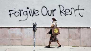 Graffito in Los Angeles, California, during the coronavirus pandemic