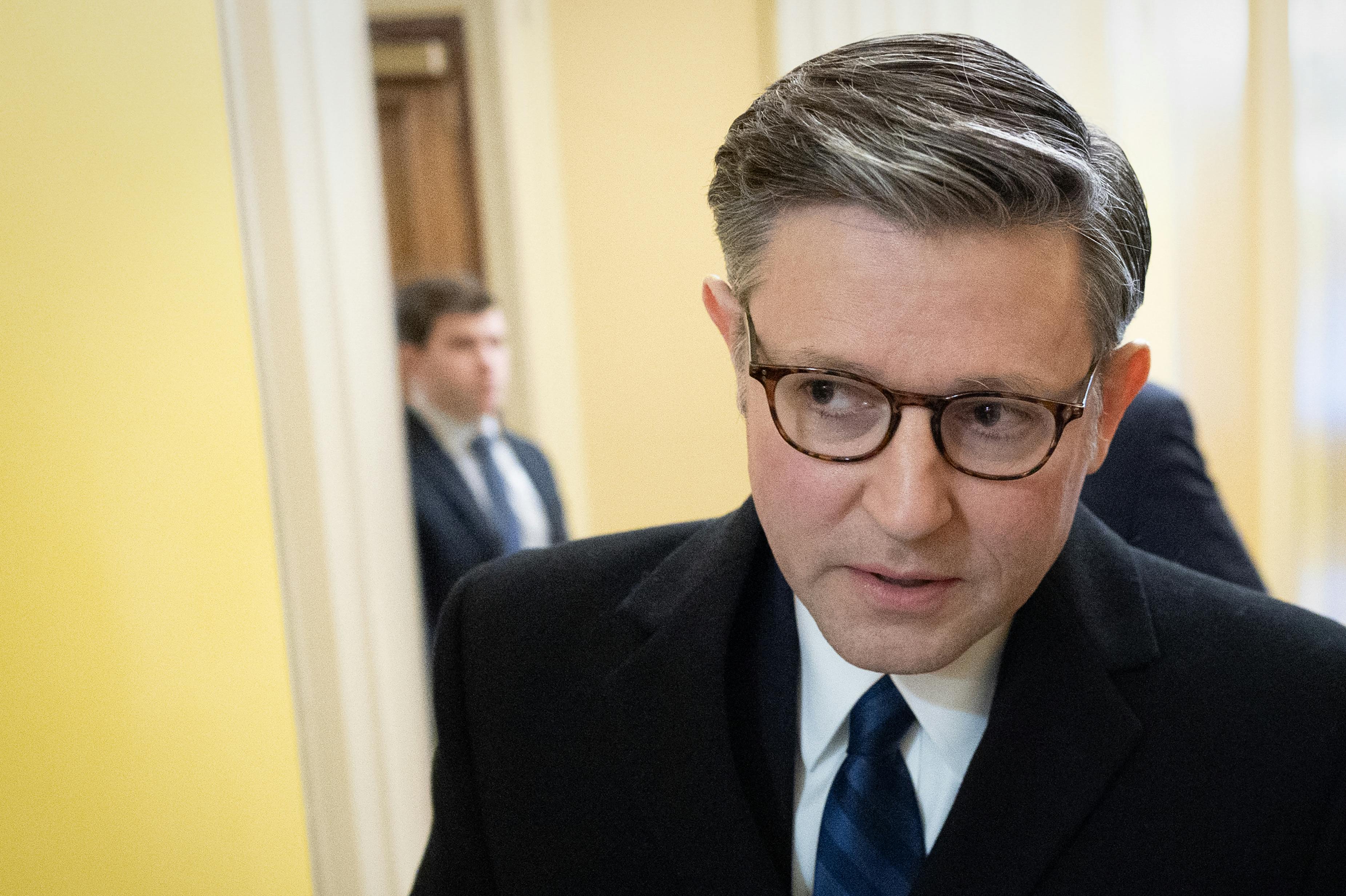 House Speaker Mike Johnson in the Capitol.