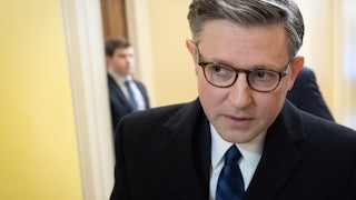 House Speaker Mike Johnson in the Capitol.