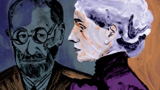 A painting of Freud and Anna O.