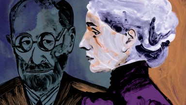A painting of Freud and Anna O.