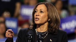 Kamala Harris points finger