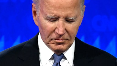Joe Biden looks down because he is disappointed