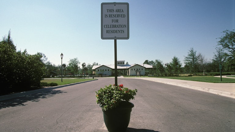 The town of Celebration, near Orlando, Florida, in April 1998