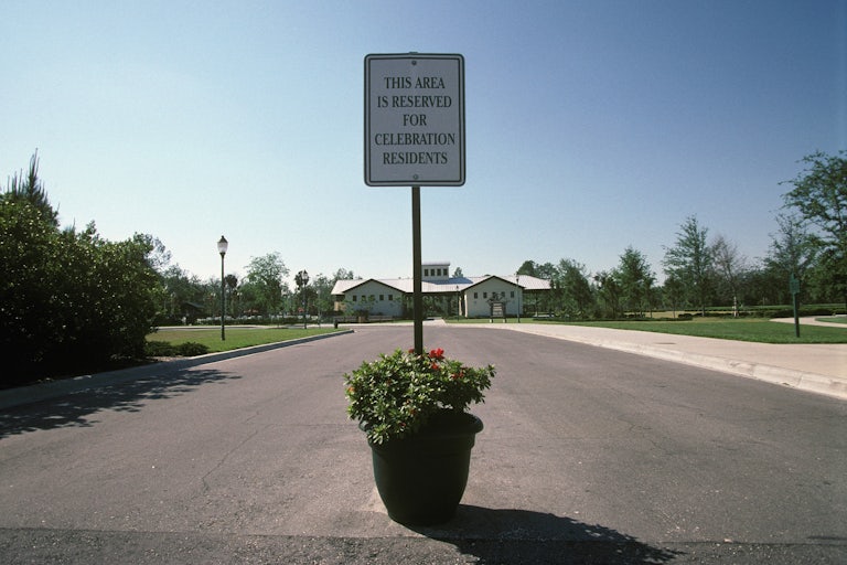 The town of Celebration, near Orlando, Florida, in April 1998