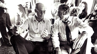 Hunter S. Thompson (left) and George McGovern during the 1972 presidential campaign