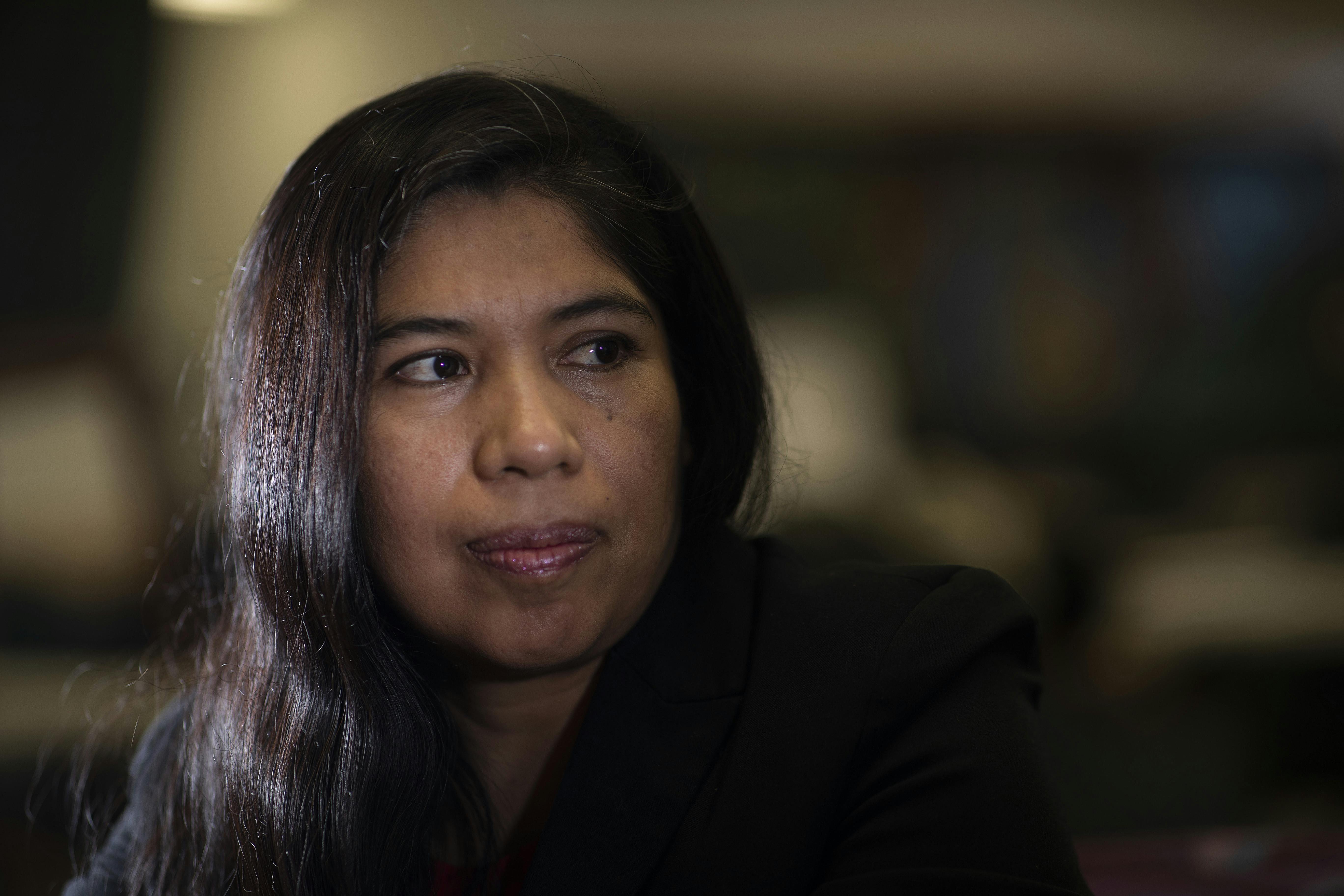 Nely Bautista, a former janitor who was a victim of wage theft