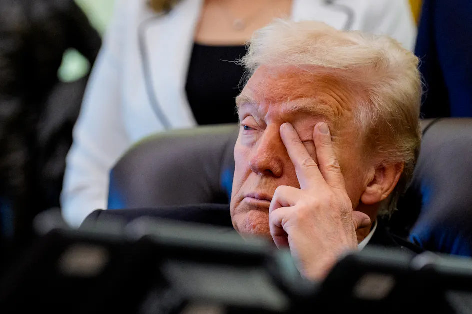 newrepublic.com - Hafiz Rashid - Trump Sports Swollen Eye Days After Surprise Medical Checkup