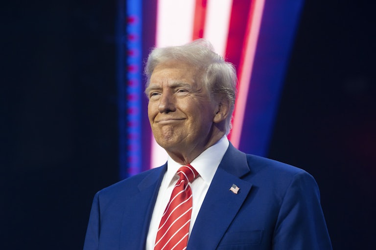 Donald Trump smiles