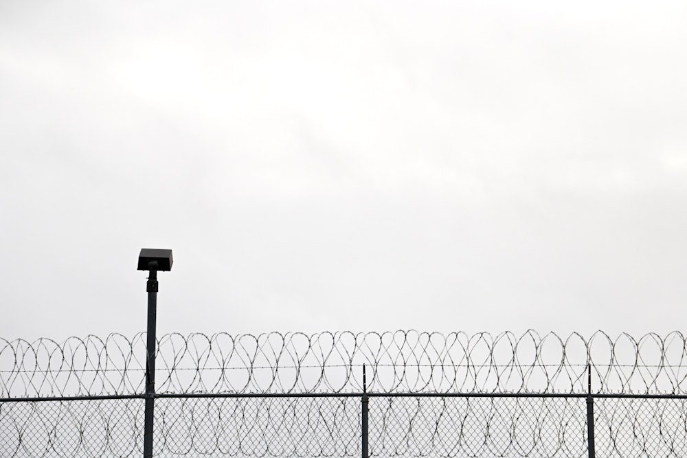 Wire surrounds Marcy Correctional Facility state prison on in Marcy, N.Y.