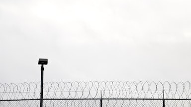 Wire surrounds Marcy Correctional Facility state prison on in Marcy, N.Y.