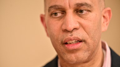 House Minority Leader Hakeem Jeffries attends an event