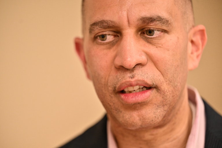 House Minority Leader Hakeem Jeffries attends an event