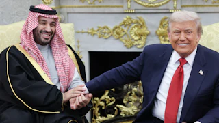 President Trump with Saudi Crown Prince Mohammed bin Salman at the White House ion November