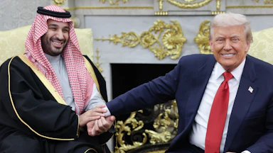 President Trump with Saudi Crown Prince Mohammed bin Salman at the White House ion November