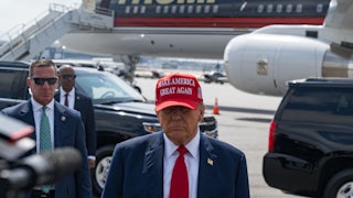 Former U.S. President Donald Trump in Atlanta on April 10