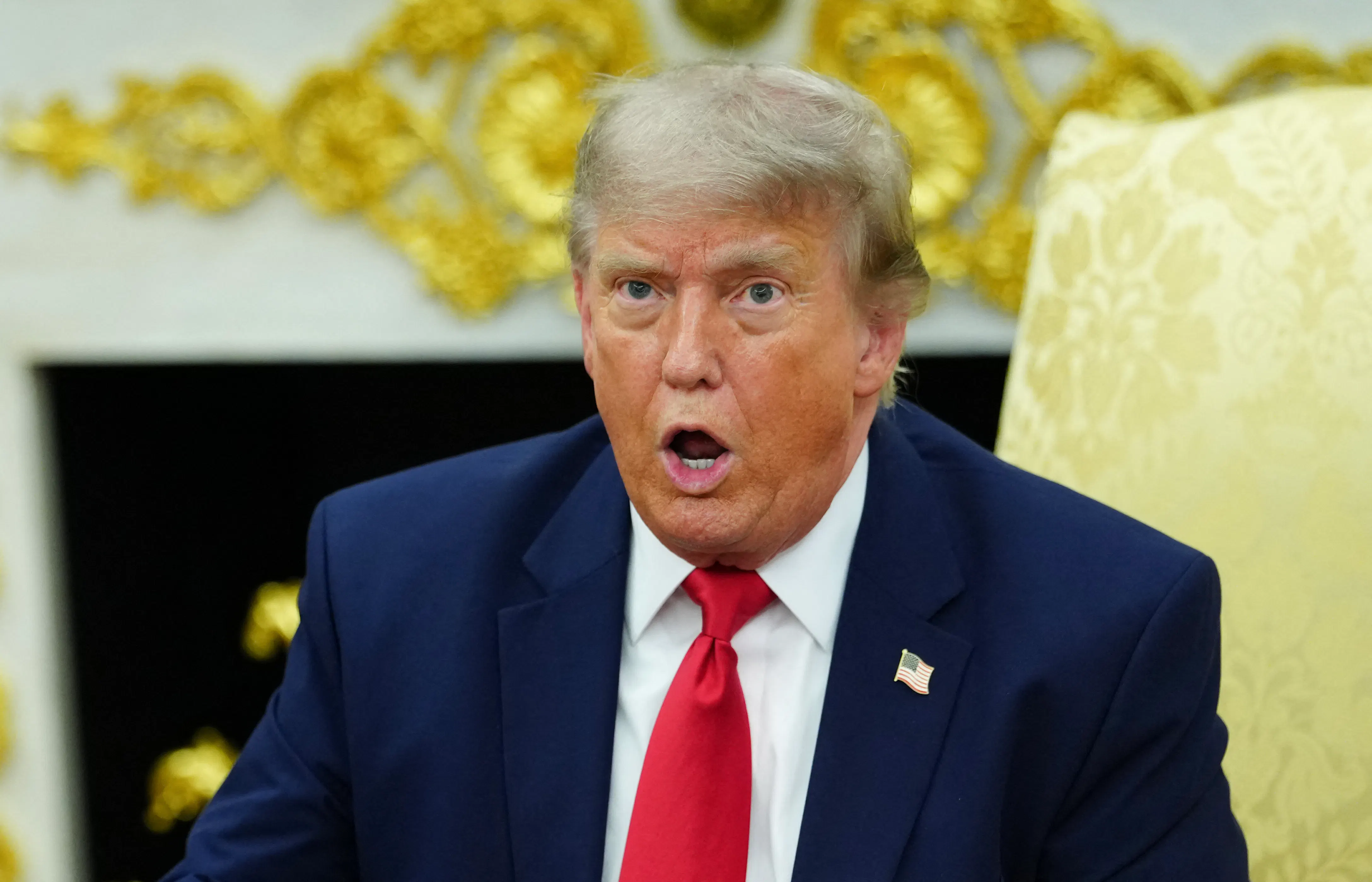 Trump looking shocked